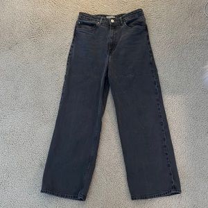 Black wide leg jeans
